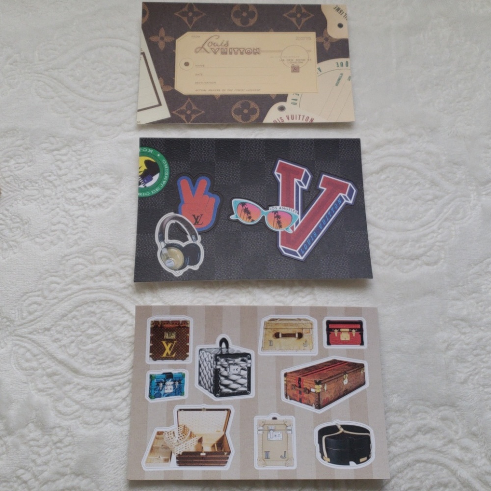 Louis Vuitton 3 postcards stickers